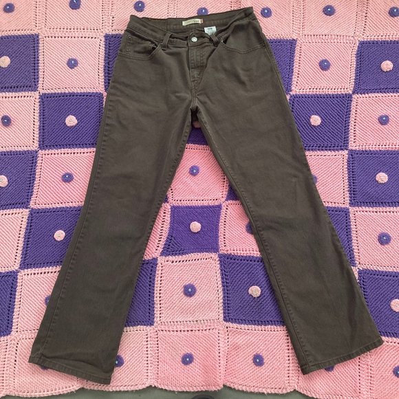 Vintage Y2k mid rise jeans flares Levis 550 | 31-32 | brown stretch - Picture 1 of 8